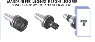 MANDRINI PER LEGNO E LEGHE LEGGERE - SPINDLES FOR WOOD AND LIGHT ALLOYS