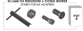 RICAMBI PER RIDUZIONI A CONO MORSE - SPARES FOR MT ADAPTERS